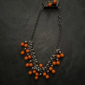 orange necklace set